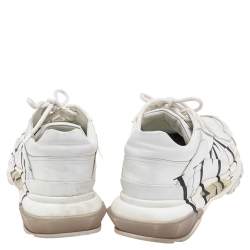 Valentino White Leather VLTN Bounce Sneakers Size 43
