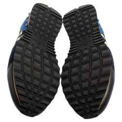 مملوكة مسبقًا Valentino Multicolor Leather, Mesh And Suede Rockrunner Low-Top Sneakers Size 43