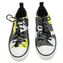 Valentino Multicolor Camouflage Print Canvas And Rubber Cap Toe Low Top Sneakers Size 40