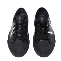 Pre Owned حذاء رياضي فالنتينو جلد أسود مزين شعار الماركة ڨي أل تي إن مقاس 41