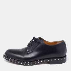 Valentino Black Leather Rockstud Lace Up Derby Size 41 Valentino | TLC