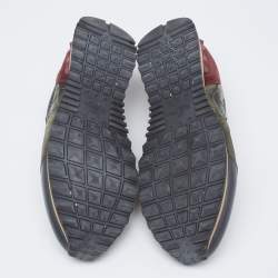 Valentino Multicolor Suede And Leather Rockstud Rockrunner Sneakers Size 45