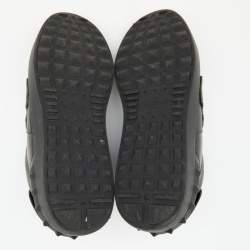 Pre Owned Valentino Black Leather Undercover Jun Takahashi Open Low Top Sneakers Size 45