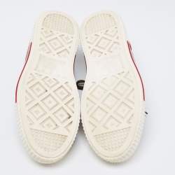 Pre Owned Valentino Green Camouflage Print Wool And Rubber Cap Toe Low Top Sneakers Size 42