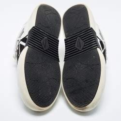 مملوكة مسبقًا Valentino White/Black Leather And Suede VL7N Sneakers Size 40