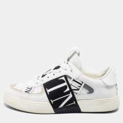 مملوكة مسبقًا Valentino White/Black Leather And Suede VL7N Sneakers Size 40