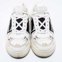 مملوكة مسبقًا Valentino White/Black Leather And Suede VL7N Sneakers Size 40