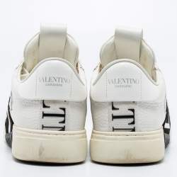 مملوكة مسبقًا Valentino White/Black Leather And Suede VL7N Sneakers Size 40
