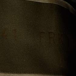 Pre Owned Valentino Burgundy Suede and Leather Rockrunner Low-Top Sneakers Size 41