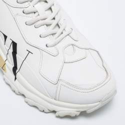 Valentino White Leather VLTN Bounce Low Top Sneakers Size 40