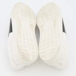 Valentino White/Black Leather Low Top Sneakers Size 42