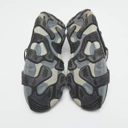 Valentino Black/Grey Leather, Suede and Fabric VLTN Wod Sneakers Size 44