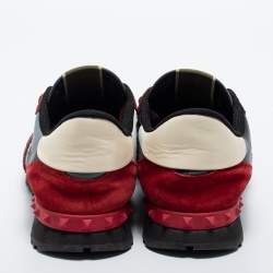 Valentino Multicolor Camouflage Canvas and Leather Rockrunner Sneakers Size 43