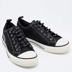 Valentino Black Fabric and Rubber Giggies Low Top Sneakers Size 41