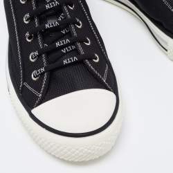 Valentino Black Fabric and Rubber Giggies Low Top Sneakers Size 41