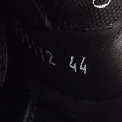 Pre Owned Valentino Black Leather Rockstud Low Top Sneakers Size 44