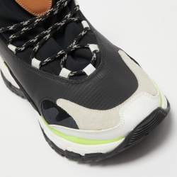 Pre Owned Valentino Tricolor Leather and Suede Low Top Sneakers Size 44