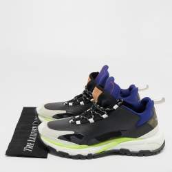 Pre Owned Valentino Tricolor Leather and Suede Low Top Sneakers Size 44