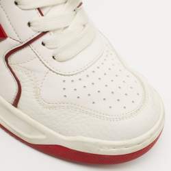 Pre Owned Valentino White Leather Low Top Sneakers Size 39