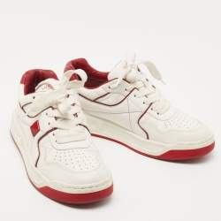 Pre Owned Valentino White Leather Low Top Sneakers Size 39