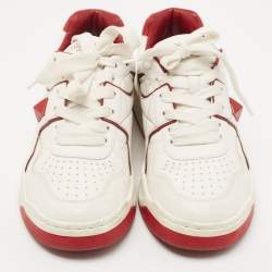 Pre Owned Valentino White Leather Low Top Sneakers Size 39