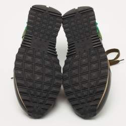 Pre Owned Valentino Multicolor Suede nd Leather Rockrunner Sneakers Size 42