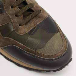 Pre Owned Valentino Multicolor Suede nd Leather Rockrunner Sneakers Size 42