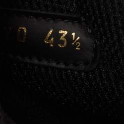 Pre Owned Valentino Multicolor Canvas and Leather Lace Up Sneakers Size 43.5