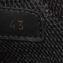 Pre Owned Valentino Black Camo Print Canvas and Leather Rockrunner Sneakers Size 43