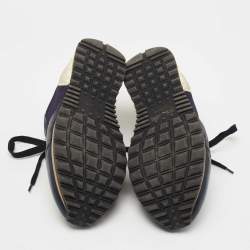 Pre Owned Valentino Tricolor Mesh, Leather and Suede Rockrunner Sneakers Size 40