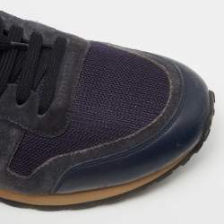 Pre Owned Valentino Tricolor Mesh, Leather and Suede Rockrunner Sneakers Size 40