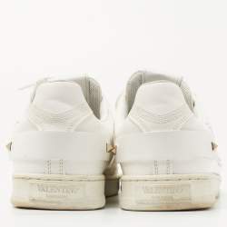 Valentino White Leather Backnet Sneakers Size 42 