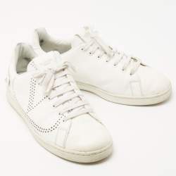 Valentino White Leather Backnet Sneakers Size 42 