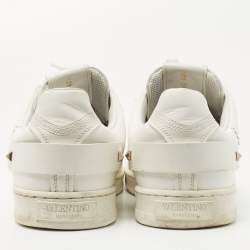 Pre Owned Valentino White Leather Becknet Sneakers Size 42.5 