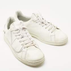Pre Owned Valentino White Leather Becknet Sneakers Size 42.5 