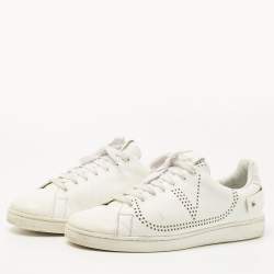 Pre Owned Valentino White Leather Becknet Sneakers Size 42.5 