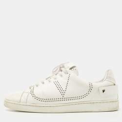 Pre Owned Valentino White Leather Becknet Sneakers Size 42.5 