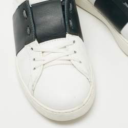 Valentino White Leather Calfskin Open Sneakers Size 42