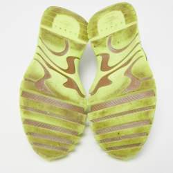 Pre Owned Valentino Multicolor Leather and Suede Camouflage Rockstud Rockrunner Sneakers Size 44 
