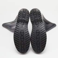 Valentino Grey Lace Print Rubber Rain Boots Size 38
