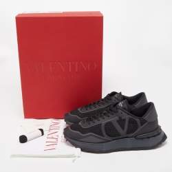 Valentino Black Lace And Mesh Lacerunner Sneakers Size 42.5