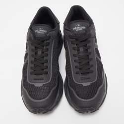 Valentino Black Lace And Mesh Lacerunner Sneakers Size 42.5