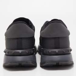 Valentino Black Lace And Mesh Lacerunner Sneakers Size 42.5