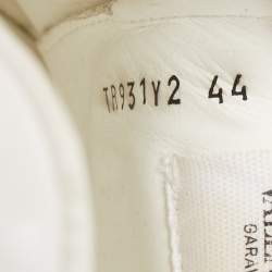Valentino White Leather Studded Low Top Sneakers Size 44