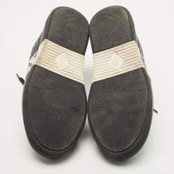 Pre Owned Valentino Black Leather VLTN Low Top Sneakers Size 44