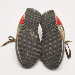 Pre Owned Valentino Multicolor Canvas and Leather Rockrunner Sneakers Size 40