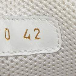 Pre Owned Valentino White Leather and Suede Sneakers Size 42