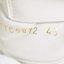 Valentino White Leather Low Top Open Sneakers Size 43