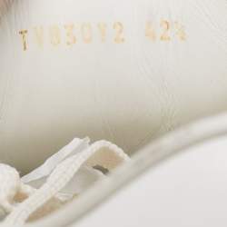 Valentino White Leather Open Low Top Sneakers Size 42.5