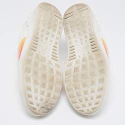 Valentino White Leather Open Low Top Sneakers Size 42.5
